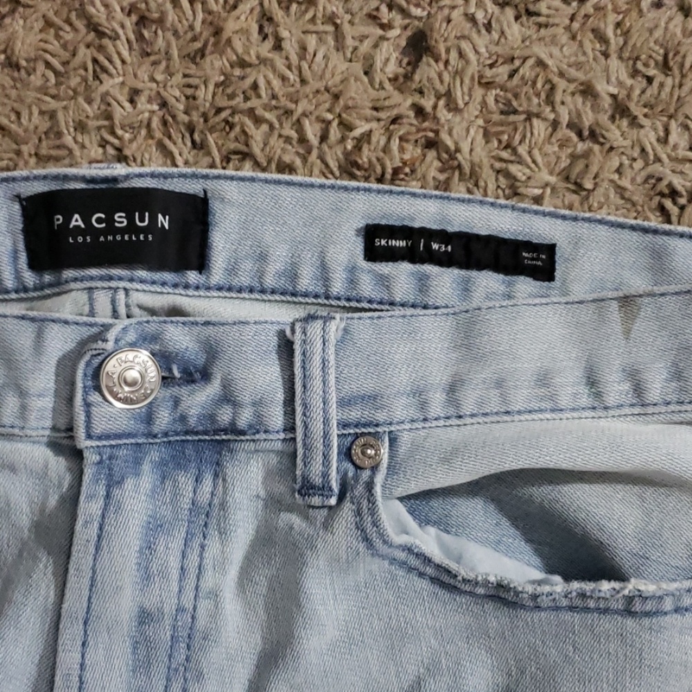 SALE⚡PACSUN SKINNY BERMUDA SHORTS SZ 34/14 - Picture 5 of 6